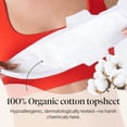 thumbnail image 4 of Almohadillas sanitarias Cora, 100% algodón orgánico, ultrapesadas, 48 unidades, 4 of 7