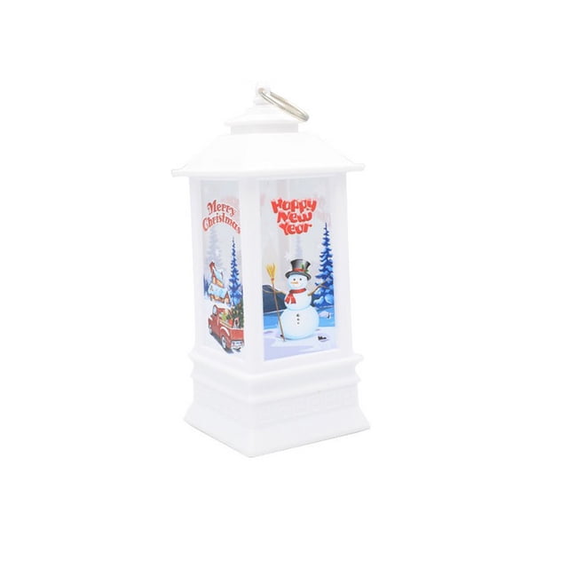 Bearachild Linterna navideña Vintage para exteriores, luz de vela, colgante, Ángel, Papá Noel, linterna de alce, decoraciones navideñas para el Kits de decoración para fiestas No.04 Bearachild HA008322-04