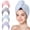 Grey&Pink&Purple&Blue, variant on 4 Packs Microfiber Hair Towel Wrap, Fast Drying Hair Towels for Women, Soft Lightweight Quick Dry Turban for Curly & Long Hair (Blue/ Grey/ Pink/ Green)