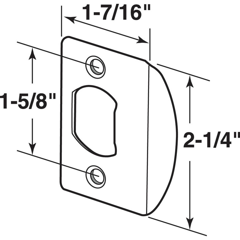 Satin Nickel Full Lip Door Strikes (2-Pack) Satin Nickel Full Lip Door Strikes (2-Pack)