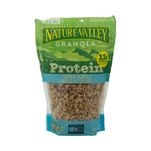 Nature Valley French Vanilla Flavored Protein Granola, 11oz, Instant, No Seeds, Crunchy, Plastic Bag