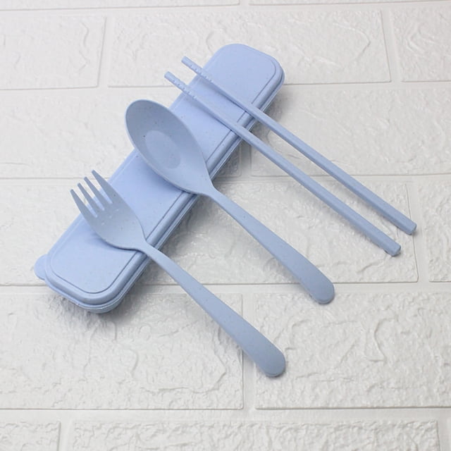 Chopsticks Spoon Fork,Wheat Stalk Cutlery Set Tableware Set Wheat Stalk Cutlery Set Sturdy Construction