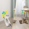 thumbnail image 4 of Windmill Cat Toy Turntable Tease Interactive Cat Toy Scratch Tickle Hairbrush Clean Qualified Access Accessories —Yellow, 4 of 7