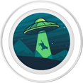 thumbnail image 2 of Cell Phone Grip Aliens secuestrando regalos OVNI Secuestro de vacas, 2 of 5