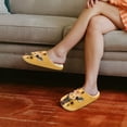 thumbnail image 3 of Psesaysky Cute Giraffe Print Slippers for Women Memory Foam House Bedroom Closed Toe Indoor Slipper Shoes Comfy Trendy Gift Slippers, Size 7.5-8.5, 3 of 7