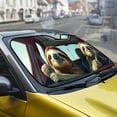 thumbnail image 5 of FORUDESIGNS Sloth Print Car Windshield Sun Shade Portable Sunshade for Car Front Window Blocks Heat and Sun, Windshield Dash Protector Fit for SUV Van Truck, 5 of 7