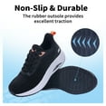 thumbnail image 5 of Womens Walking Shoes with Arch Support Orthotic Sneakers for Plantar Fasciitis Heel and Foot Pain Relief Tennis Black Size 9.5, 5 of 7