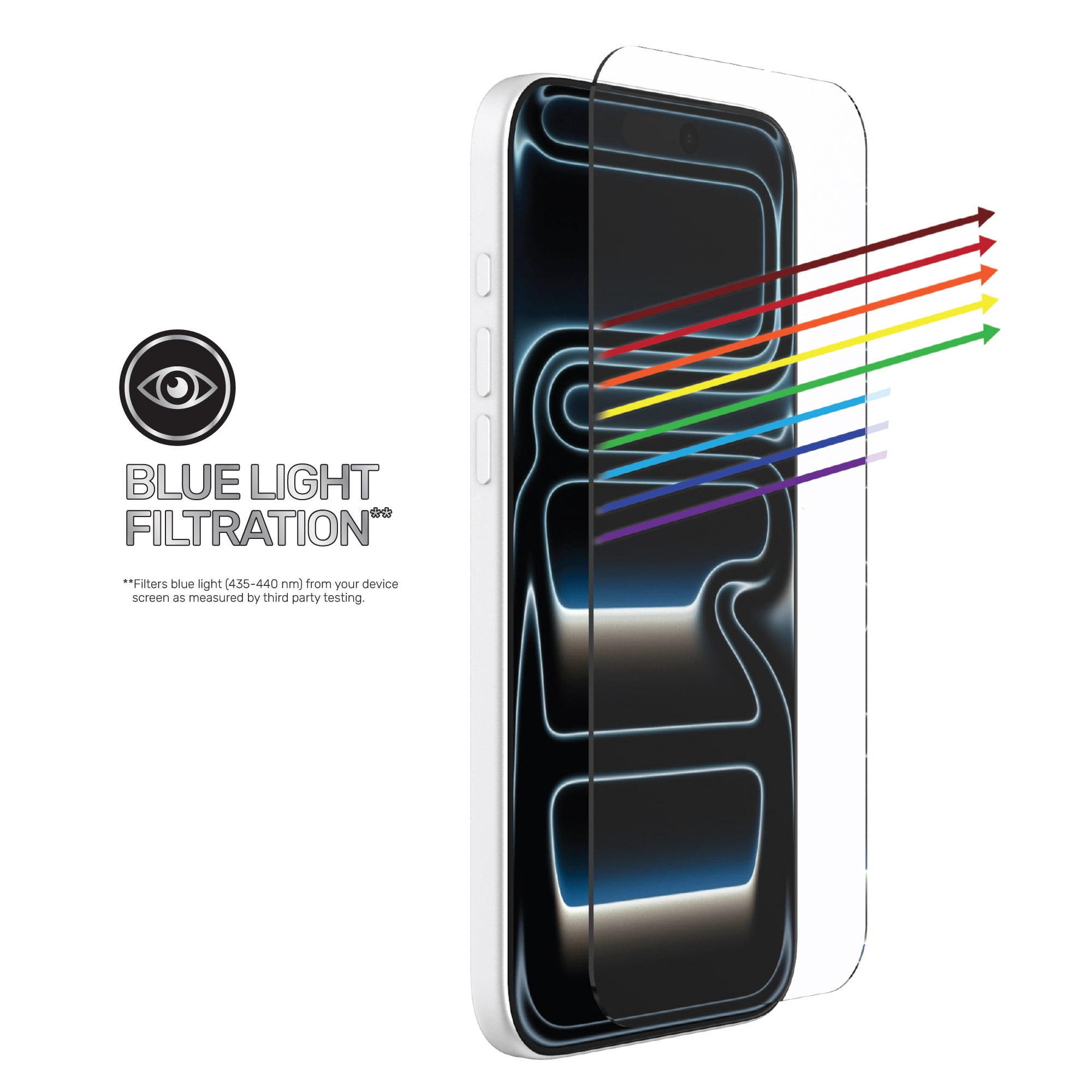 DuraGlass DefenseTech Glass Screen Protector with Blue Light Filter for iPhone 18 Pro Max / 17 Pro Max with Easy Application Tray