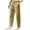 Khaki, variant on Diufon Men's Straight Leg Pants Cotton Linen Drawstring Waist Baggy Casual Versatile Trousers with Pockets