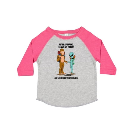 

Inktastic After Camping Leave No Trace Just Like Bigfoot and Aliens Gift Toddler Boy or Toddler Girl T-Shirt