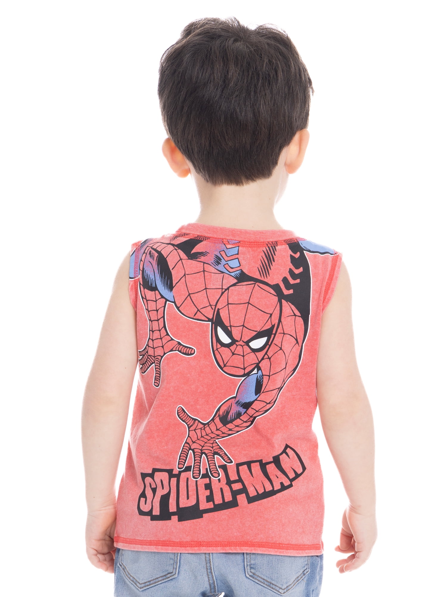 Spider-Man Toddler Boy Tank Top with Front and Back Graphics, Sizes 12M-5T