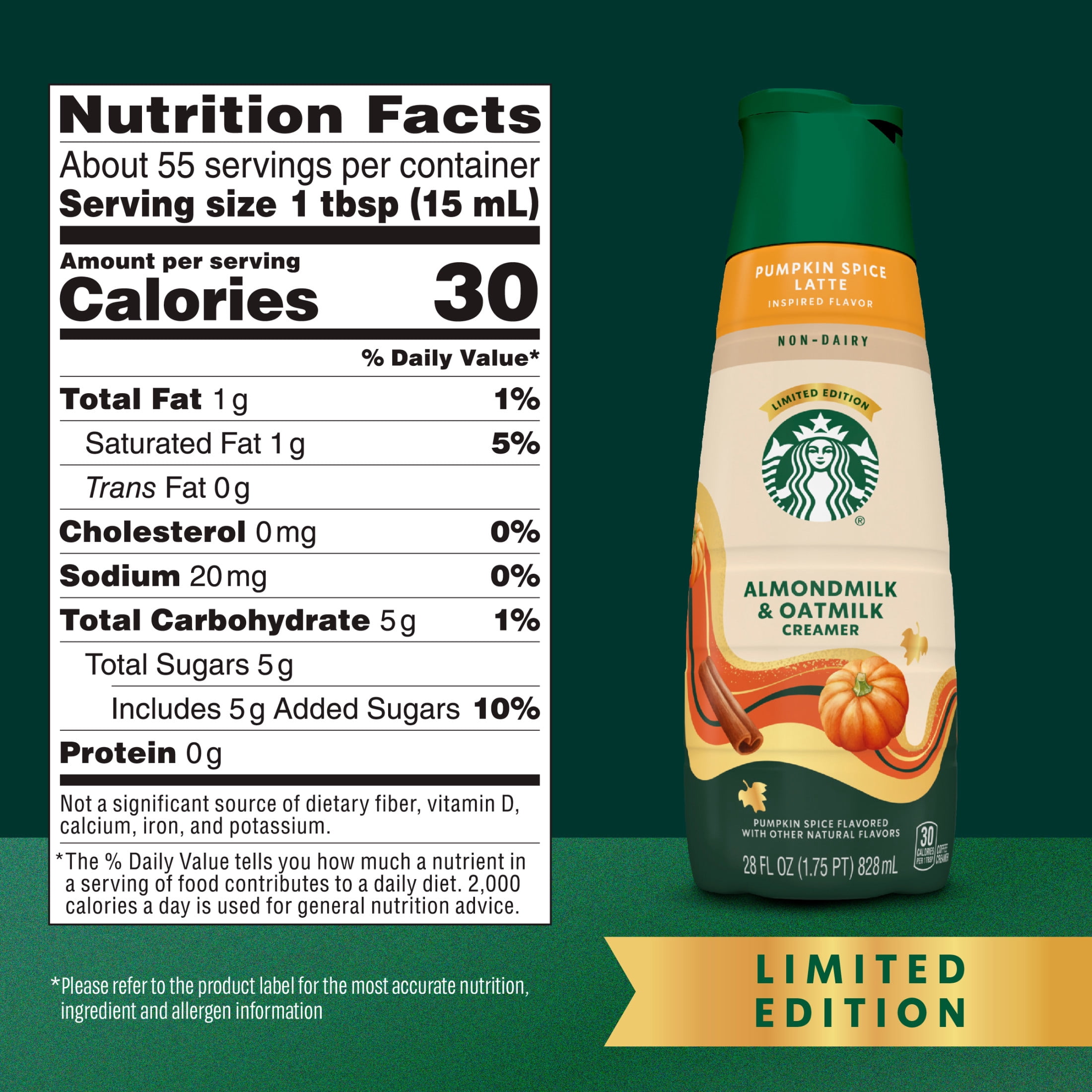 Starbucks Pumpkin Spice Non-Dairy Creamer, 28 fl. oz. Bottle 28 fl oz