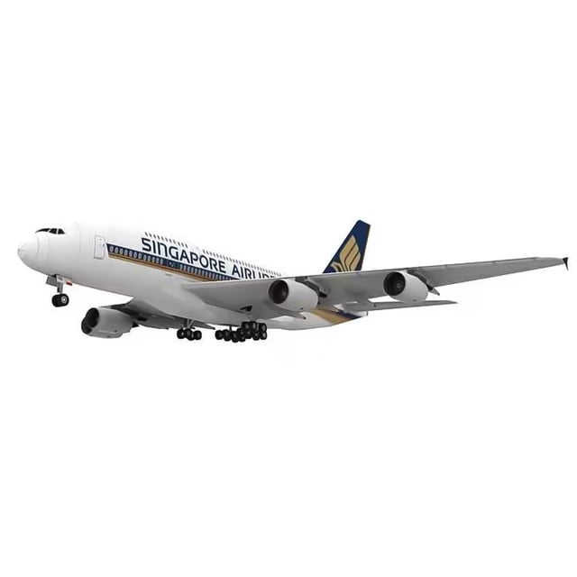 1:120 Paper A380 Singapore Airlines Airplane Model Simulation Aircraft Model Aviation Model Aircraft Kits for Collection and Gift (Unassembled Kit )