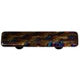 thumbnail image 1 of Hot Knobs HK4008-PB Metallic Patterned Irid Rectangle Glass Cabinet Pull - Black Post, 1 of 1