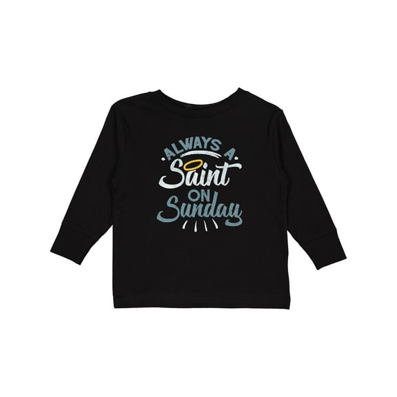 Inktastic Saint on Sunday Boys or Girls Long Sleeve Toddler T-Shirt