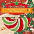 thumbnail image 6 of Christmas Red and Green Tree Skirt, 36 Inch Candy Swirl Stripe Trees Mat for Winter Merry Christmas Halloween Indoor Home Holiday Party Decorations, 6 of 6