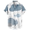 thumbnail image 4 of Men'S Casual Loose Fitting Short Sleeved Shirt Fashionable Lapel Shirt Top 4XL, 4 of 5