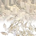 thumbnail image 3 of Sinknap 50/100pcs 1:100 25mm Scale Mixed Model Railway Train People Figures Miniature-week, 3 of 4