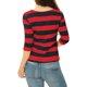 thumbnail image 3 of Dde San Patricio Camisecon mangas de codo pamujer Camisebásiinformal con cuello de barco y corte ajustado Rojo azul XS, 3 of 6