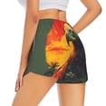 thumbnail image 3 of Bixox Women's Hawaiian Style Bald Eagle pattern 2 in 1 Running Shorts - Lightweight Athletic Workout Gym Yoga Shorts Liner with Pockets - Small, 3 of 5