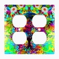 thumbnail image 2 of Metal Light Switch Plate Outlet Cover (Flower Tree - Double Duplex), 2 of 2