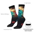 thumbnail image 4 of Rocae Colorful Flower Bird for Adult Socks Casual Athletic Stretchy Loose Socks for Women Men Non-Slip Middle Tube Socks, 4 of 6