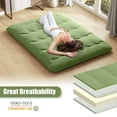 thumbnail image 6 of Costway Queen Futon Mattress Japanese Floor Pad Washable Cover Carry Bag Green, 6 of 10