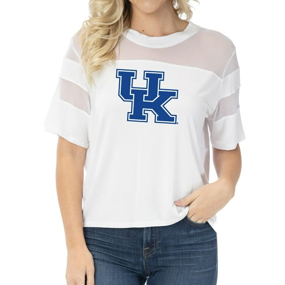 Women's White Kentucky Wildcats Relaxed Avery Power Mesh Fashion Jersey