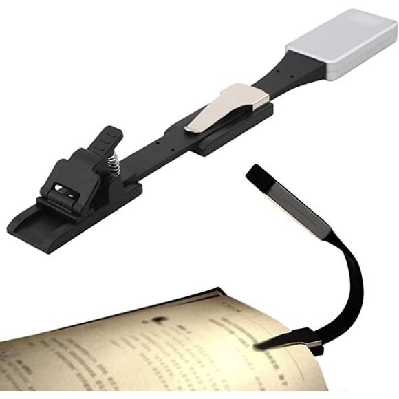 Jinsinto N/A/A Book Reading Light, Rechargeable Reading Light for Reading in Bed, LED Reading Light, Easy Clip-on Reading Light for Reading at Night in Bed for Library, Kids