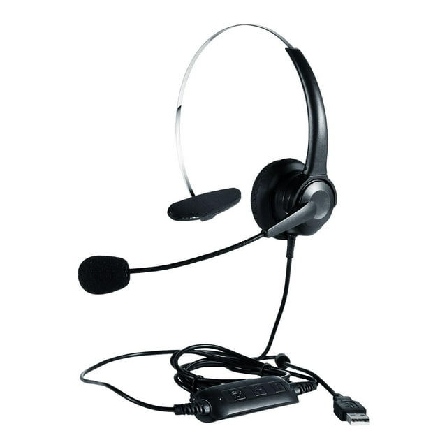 auriculares con micrófono,Auriculares con cable Sobre la oreja Micrófono USB Auriculares,Cancelación de ruido Control de volumen Oficina Negocios,Auriculares giratorios para juegos con jinwen auriculares con micrófono