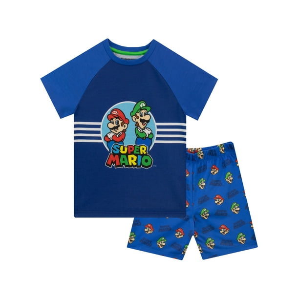 Super Mario Boys Short Sleeve Pajamas Sizes 3 - 12 - Walmart.com