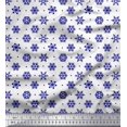 thumbnail image 1 of Soimoi Georgette Viscose Fabric Dot & Snow Flakes Floral Decor Fabric Printed Yard 42 Inch Wide, 1 of 5
