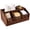 03-Coffee, variant on Wooden Coffee Station Organizer, 4 Compartment K Cup Organizer for Counter, Farmhouse Coffee Bar Accessories Basket with Handles