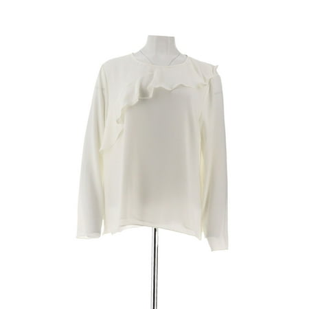 Vince Camuto Asymmetric Ruffle Shoulder Blouse A347216