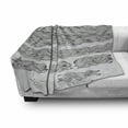 thumbnail image 3 of Vintage Boat Soft Flannel Fleece Throw Blanket, Wavy Sea with Little Paper Boats Childhood Memory Sketch Artwork, Cozy Plush for Indoor and Outdoor Use, 50" x 60", Black White Pale Grey, by Ambesonne, 3 of 6