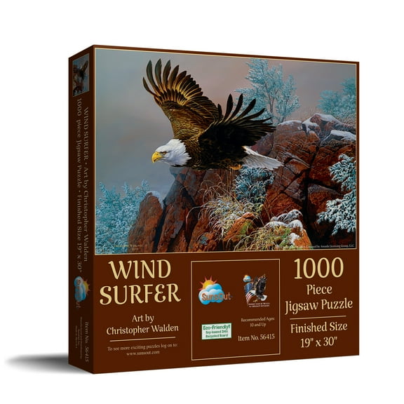 SUNSOUT INC - Wind Surfer - 1000 pc Jigsaw Puzzle by Artist: Christopher Walden - Finished Size 19" x 30" - MPN# 56415