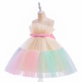 thumbnail image 5 of Elegant Princess Dress Girls Sleeveless Tulle Flower Girl Dress with Bowknot Party Gown for Weddings Birthday, 5 of 5