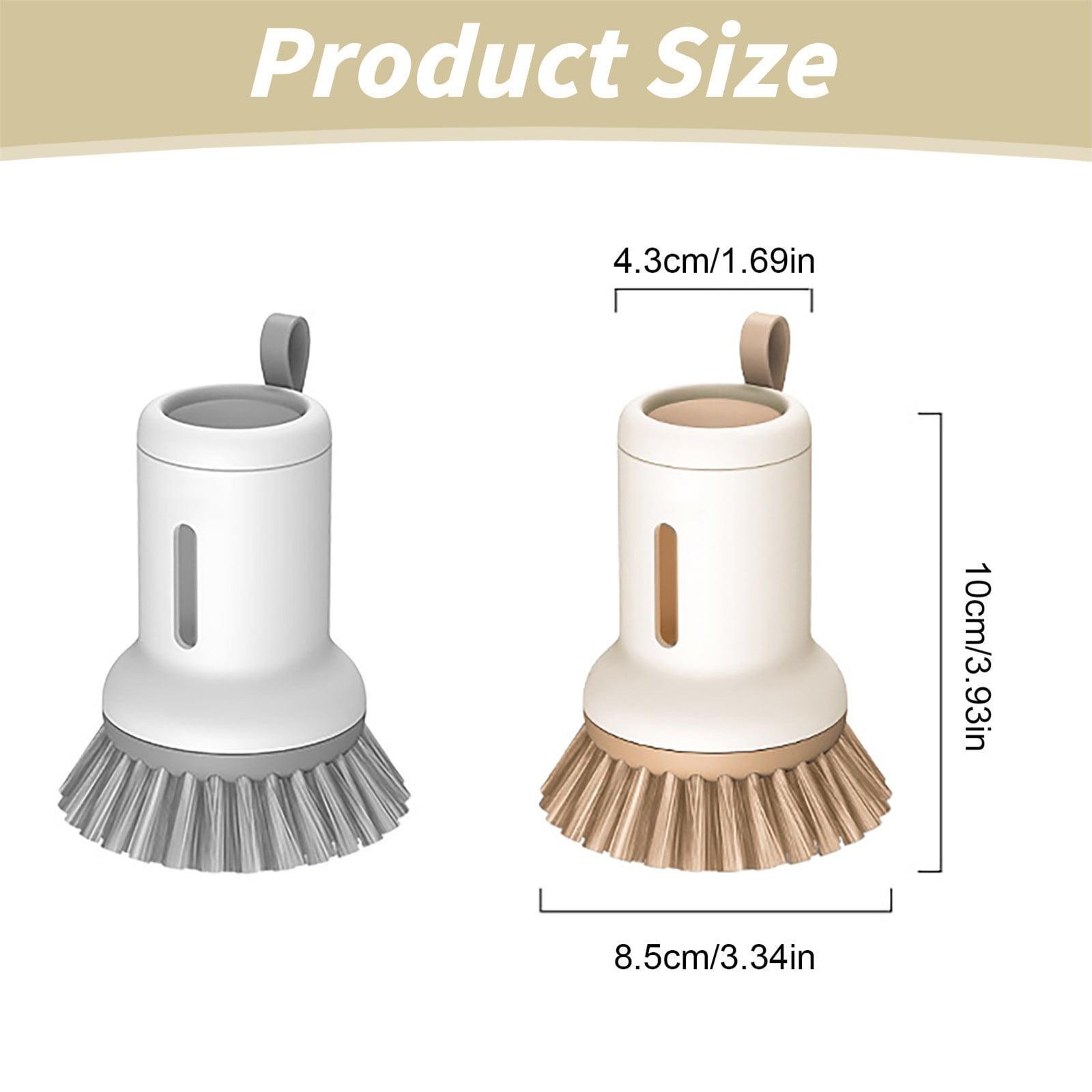 Yooci Liquid-Dispensing Dish Brush with Short Handle – Ergonomic Kitchen Cleaning Tool for Stubborn Stains(5PC)