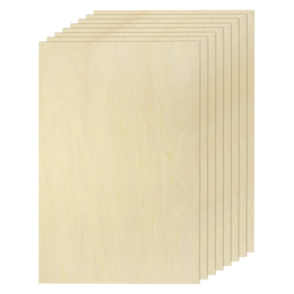 Uxcell 8pcs Basswood Sheet 4" x 6" x 1/8" Unfinished Wood Plywood Boards for Painting Crafts, Laser, Cutting, Engraving