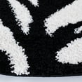 thumbnail image 3 of SAFAVIEH Florida Eleanor Animal Shag Area Rug, Ivory/Black, 4' x 4' Round, 3 of 10