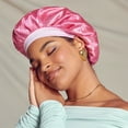 thumbnail image 4 of KISS Colors & Care Luxury Elastic Band Glamour Glitter Bonnet Cap, XL - Pink Pearl, 4 of 11
