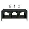 thumbnail image 5 of Steve Silver Fitzgerald Transitional 48 inch Rectangle Coffee Table with Shelf, Black, 5 of 5