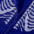 thumbnail image 6 of XIAOCHA Womens Rhinestone Skeleton Print Hoodie Oversized Long Sleeve Hooded Zip Up Jacket Soft Gothic Street Hoodies, 6 of 7