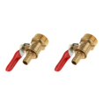 thumbnail image 1 of ZheElen Valve à Boisseau Sphérique en Laiton Fileté Polyvalent pour 4 Utilisations interface 20mm 8mm Rouge 2Set, 1 of 6