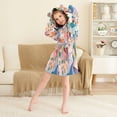 thumbnail image 3 of FORMRS Niños Bathrobe Unisex Hooded Robe Soft Plush Pajamas Sleepwear, Size 2-3T, Abstract Painting, 3 of 7