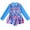Mermaid Blue, variant on HWJAD Little Girl Rash Guard Long Sleeve Swimwear Mermaid One Piece Swimsuit with Skirt Bathing Suit 1-6 Years