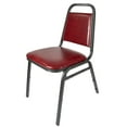thumbnail image 4 of Banquet Chair - Trapezoid | Burgundy Vinyl on Silver Vein Frame, 2 Chair Bundle by Chivari, 4 of 7