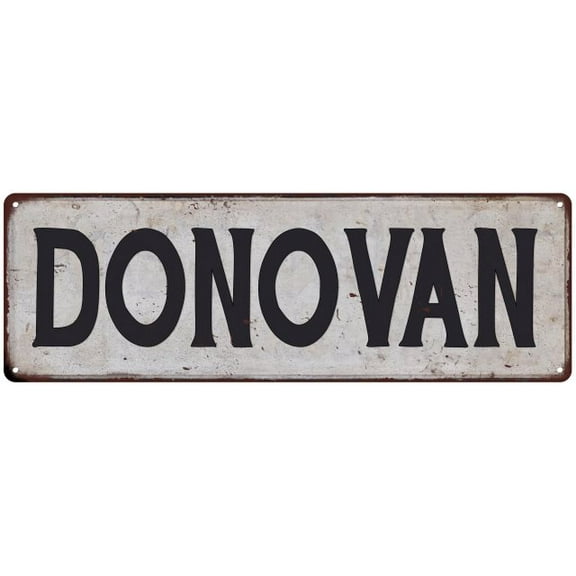 DONOVAN Vintage Look Gift Rustic Chic Metal Sign 6x18 206180036790