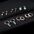 thumbnail image 6 of Alexcraft 14K Gold Plated Earring Sets for Women Dainty Stud Huggie Cubic Zirconia Hoop Earrings for Multiple Piercing Hypoallergenic Small Hoop Dangle Earrings Cartilage Earring Set, 6 of 6