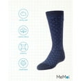 thumbnail image 6 of MeMoi Diamonds and Dots Dress Cotton Blend Crew Socks - Boys - Male, 10-12, Navy, 6 of 7